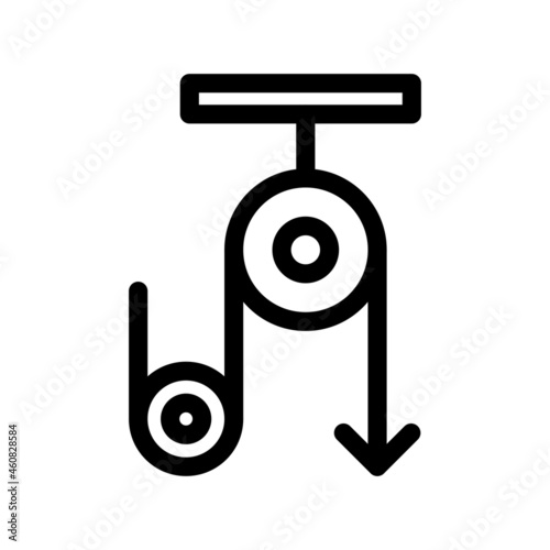 Pulley Outline Vector Icon Design