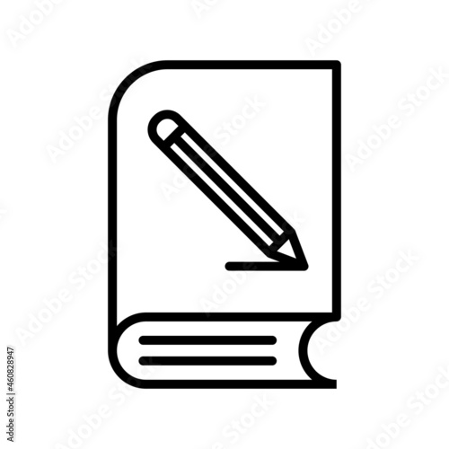 Note Book Outline Vector Icon Design