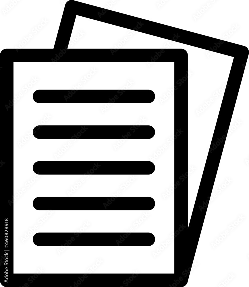 White Paper Outline Vector Icon Design