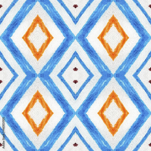 Indigo Endless Material. Exotic Ornate Decor.