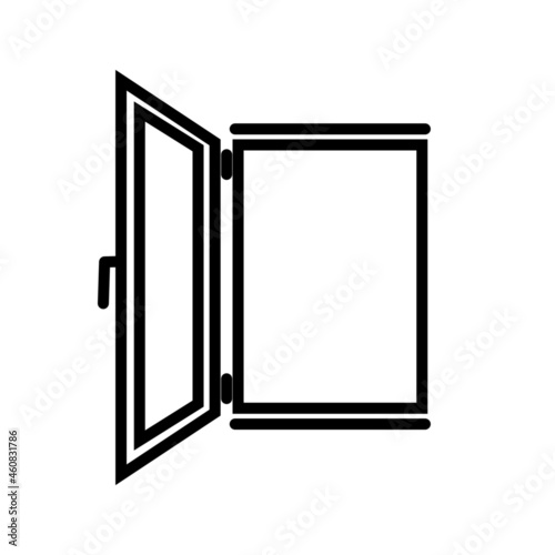 opened window icon on a white background