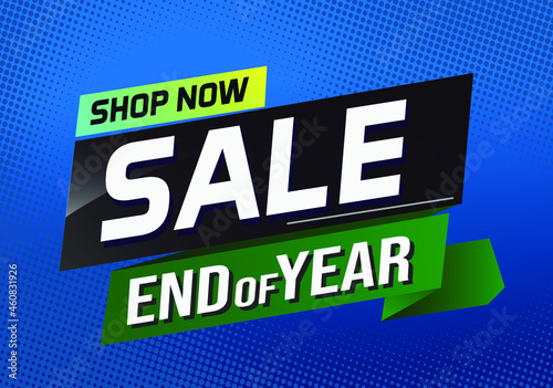 End of year Sale word concept vector illustration with lines and 3d style, landing page, template, ui, web, mobile app, poster, banner, flyer, background, gift card, coupon, label, wallpaper