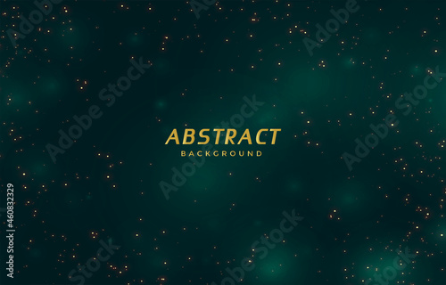 sparkling golden and dark green  background design