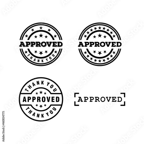 Approved stamp label collection logo
