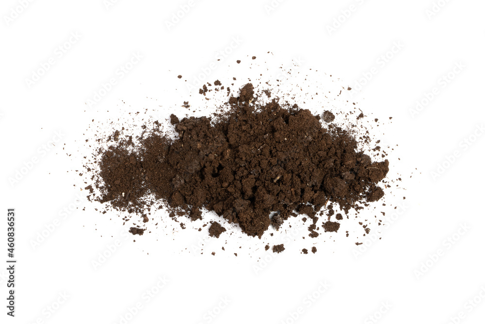 Fertilized Dry Dirt Isolated, Dried Ground, Manure Soil Fertilized Dry Dirt Isolated, Dried Ground, Manure Soil