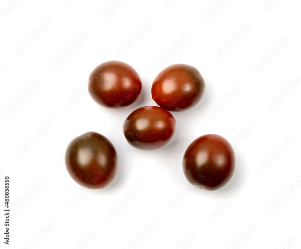 Long Plum Tomato Group Isolated, Fresh Small Cherry Tomatoes Long Plum Tomato Group Isolated, Fresh Small Cherry Tomatoes
