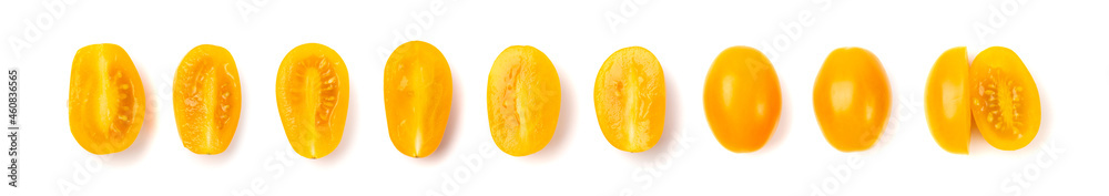 Plum Tomato Group Isolated, Fresh Small Cherry Tomatoes Plum Tomato Group Isolated, Fresh Small Cherry Tomatoes