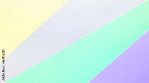 Background in trendy multicolor paper.Top view. Minimal concept.