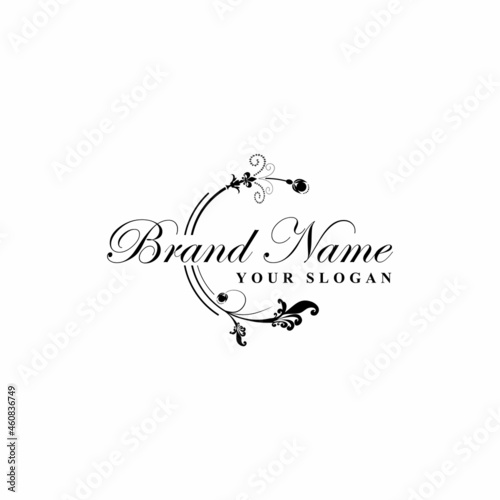 Abstract ornament for wedding or event design logo vector