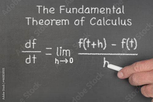 Calculus formula on blackboard