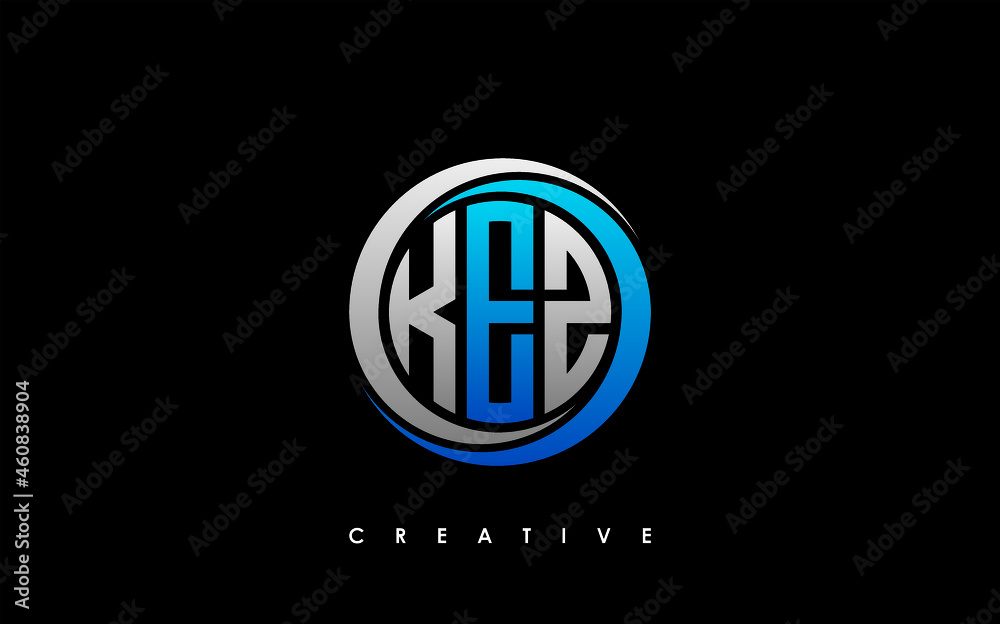KEZ Letter Initial Logo Design Template Vector Illustration