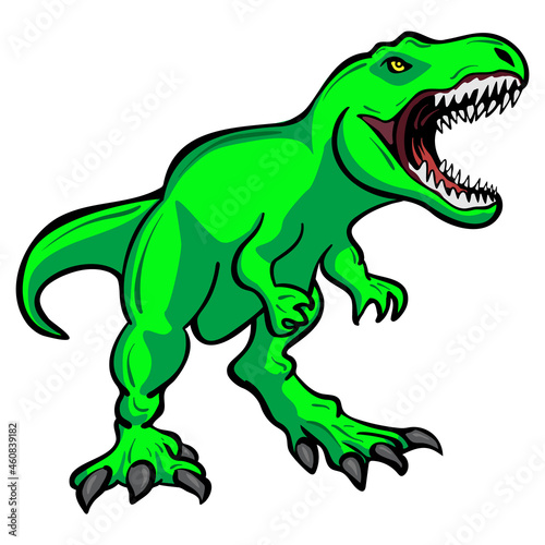 T-Rex Tyrannosaurus Rex Dinosaur color isolated vector illustration © hobrath