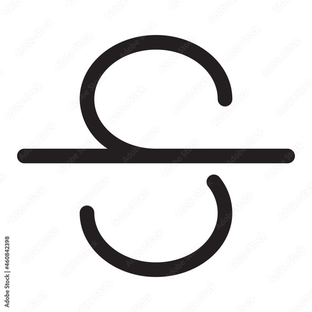 strikethrough glyph icon strikethrough glyph icon