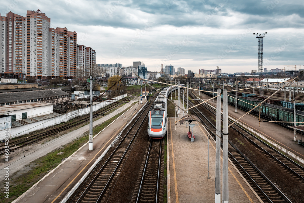 Naklejka premium fast passenger train