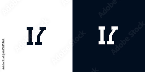 Creative abstract initial letter IY logo. photo