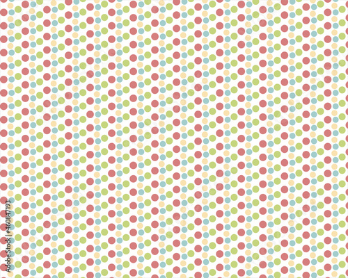 Pattern with dots in retro colours, background