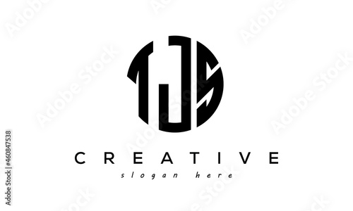 Letter TJS creative circle logo design vector photo