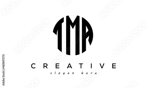 Letter TMA creative circle logo design vector