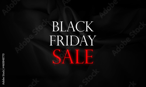 Black friday sale word on dark background.