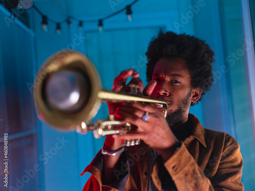 Young trumpet player