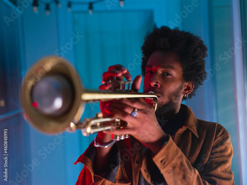 Young trumpet player