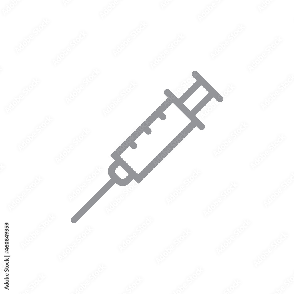 Syringe linear icon. Vaccine symbol. Syringe linear icon. Vaccine symbol.