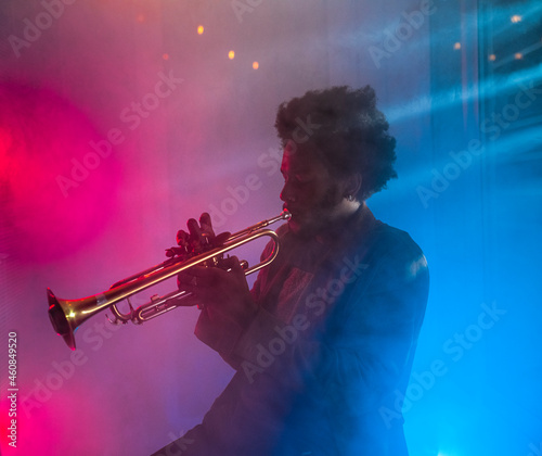 Young trumpet player