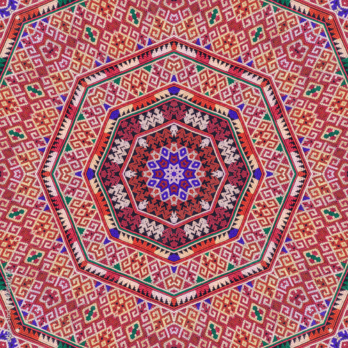 Seamless kaleidoscope or endless pattern for ceramic tile, wallpaper, linoleum, textile, web page background used