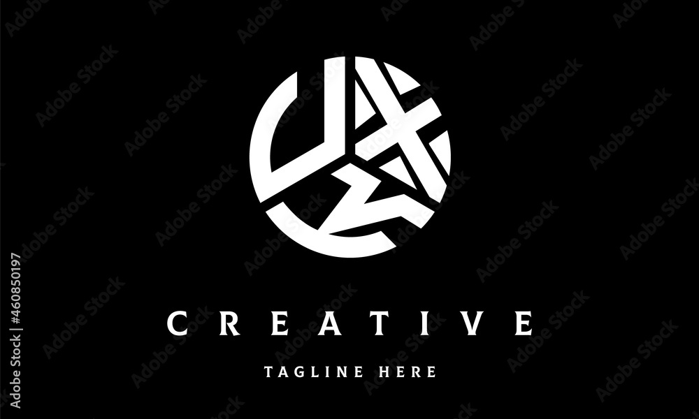 UXK circle three letter logo UXK circle three letter logo