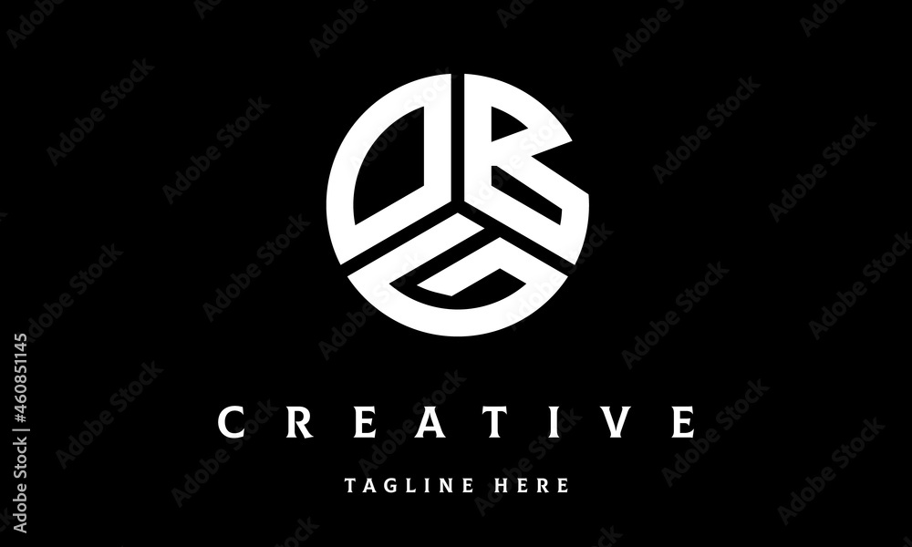 Fototapeta premium OBG circle three letter logo