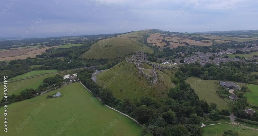 Corfe Castle Ruins in England, UK