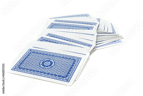 Deck of cards on white