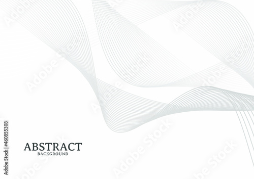 Abstract white and grey wave line design element