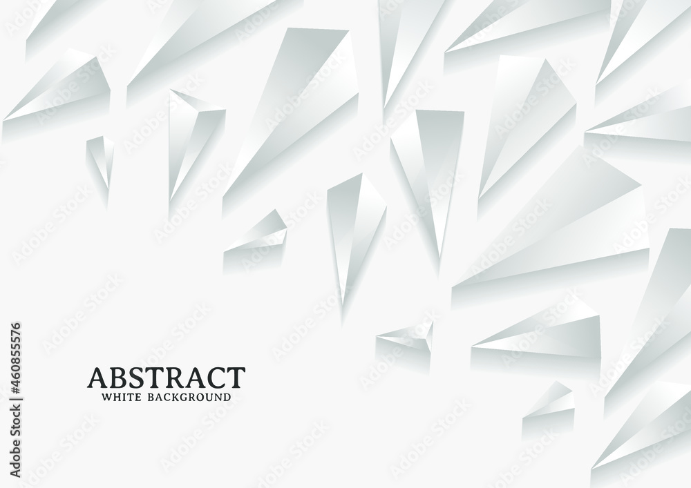 Fototapeta premium Abstract modern white and grey chaotic polygonal background