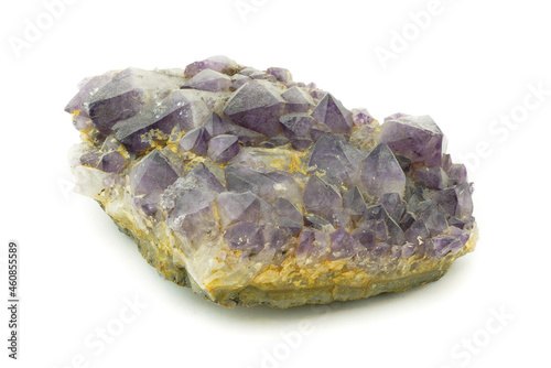 Purple quartz on white