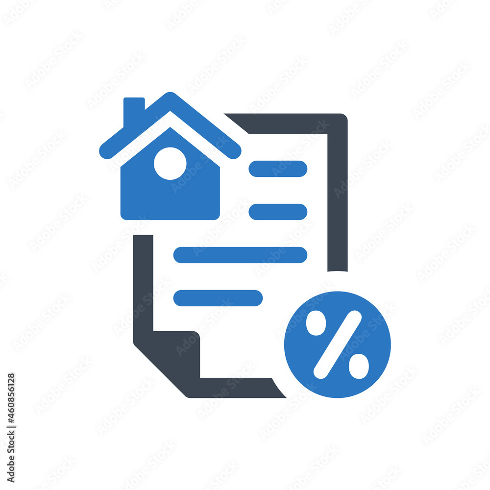 Home loan paper icon