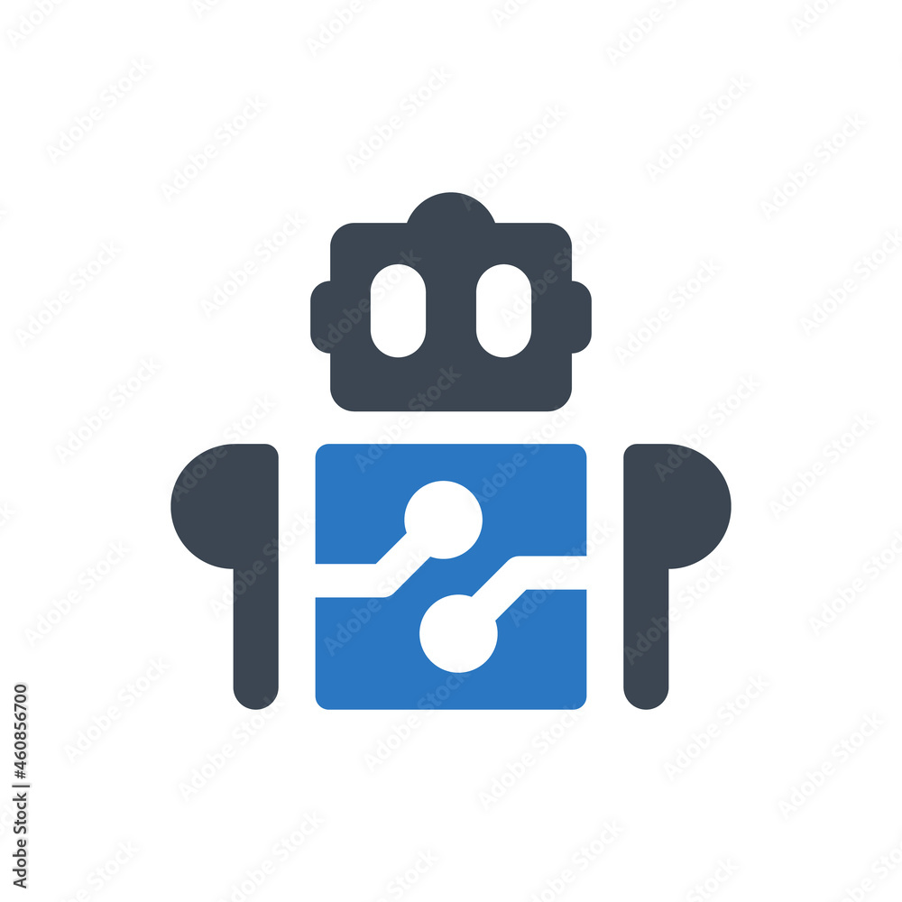 Artificial intelligence robot icon Artificial intelligence robot icon