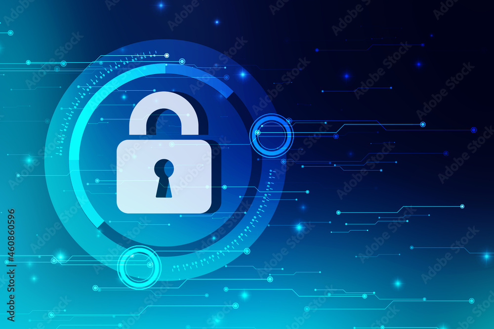 2d illustration Safety concept: Closed Padlock on digital background
2d illustration Safety concept: Closed Padlock on digital background