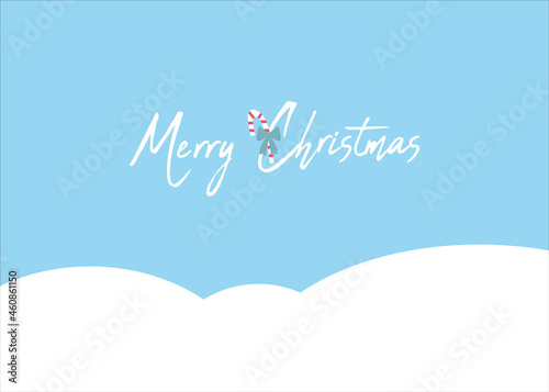 christmas greeting card with christmas items and decorations