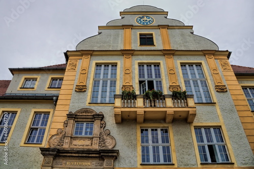 Obraz na płótnie weißwasser, deutschland - fassade vom rathaus w salonie