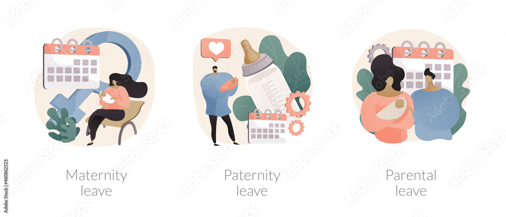 Newborn childcare abstract concept vector illustrations. Newborn childcare abstract concept vector illustrations.