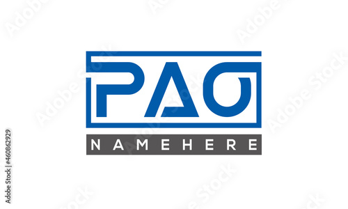 PAO creative three letters logo