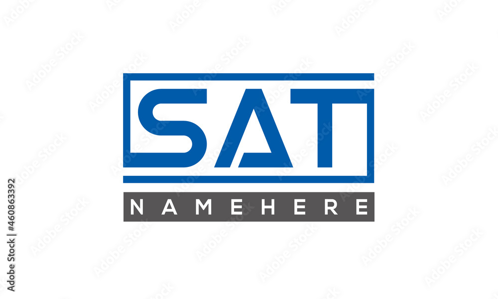 SAT creative three letters logo SAT creative three letters logo