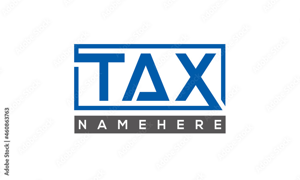 TAX creative three letters logo TAX creative three letters logo