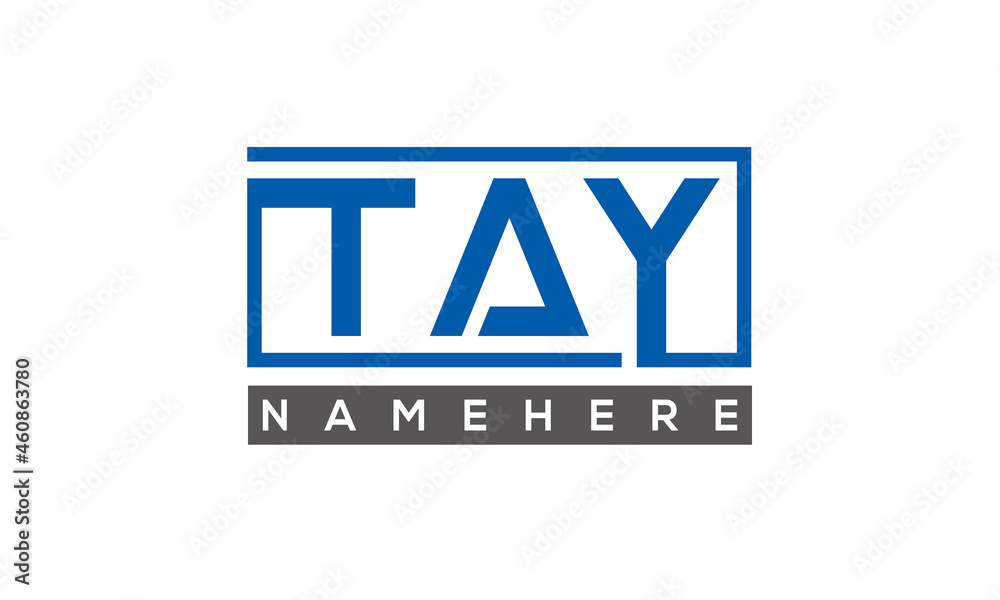 TAY creative three letters logo TAY creative three letters logo