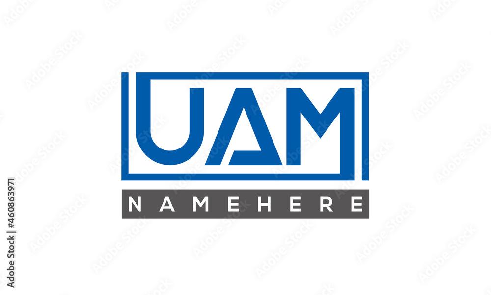 UAM creative three letters logo UAM creative three letters logo