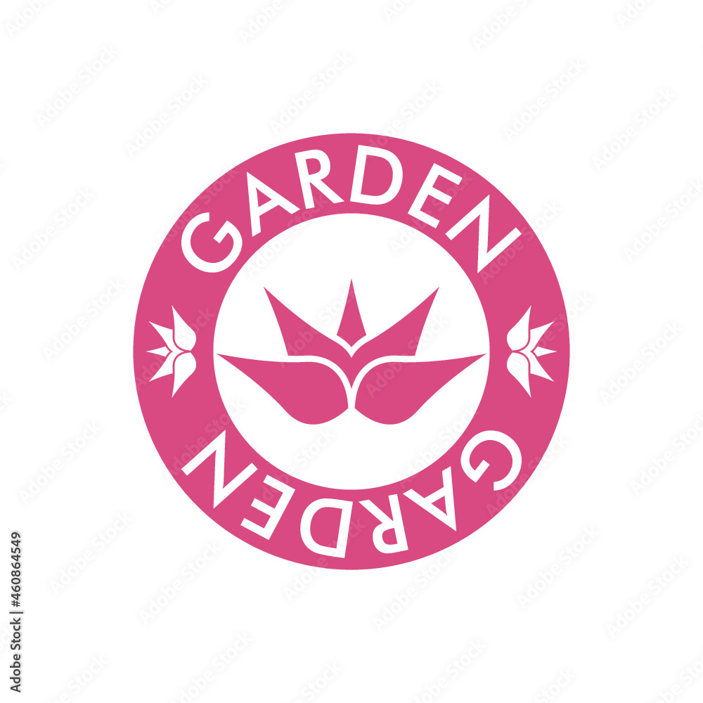 Garden Lotus logo icon isolated on white background Garden Lotus logo icon isolated on white background