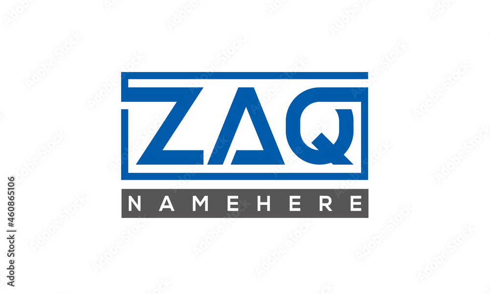 ZAQ creative three letters logo ZAQ creative three letters logo