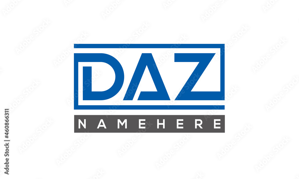DAZ creative three letters logo DAZ creative three letters logo