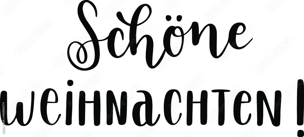 Hand drawn German lettering. Traditional German Christmas greetings 